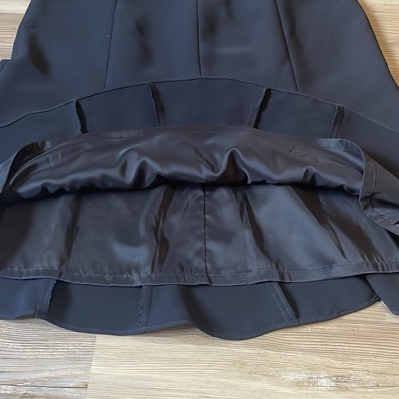 Talbots Fit and Flare Skirt Size 12 Black Office Career Business Lined Back zip - Picture 7 of 11